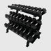 USA Sports VERTPAC-HDR Rubber Hex Dumbbell Sets with Rack - VERTPAC-HDR75