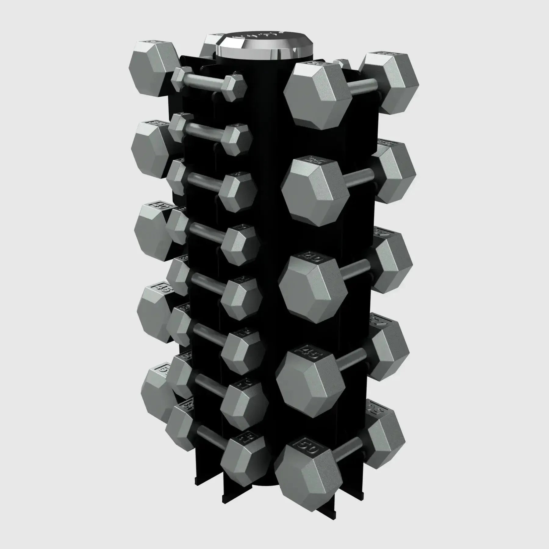 USA Sports VERTPAC-IHD Hex Dumbbell Sets with Storage Racks - VERTPAC-IHD50G