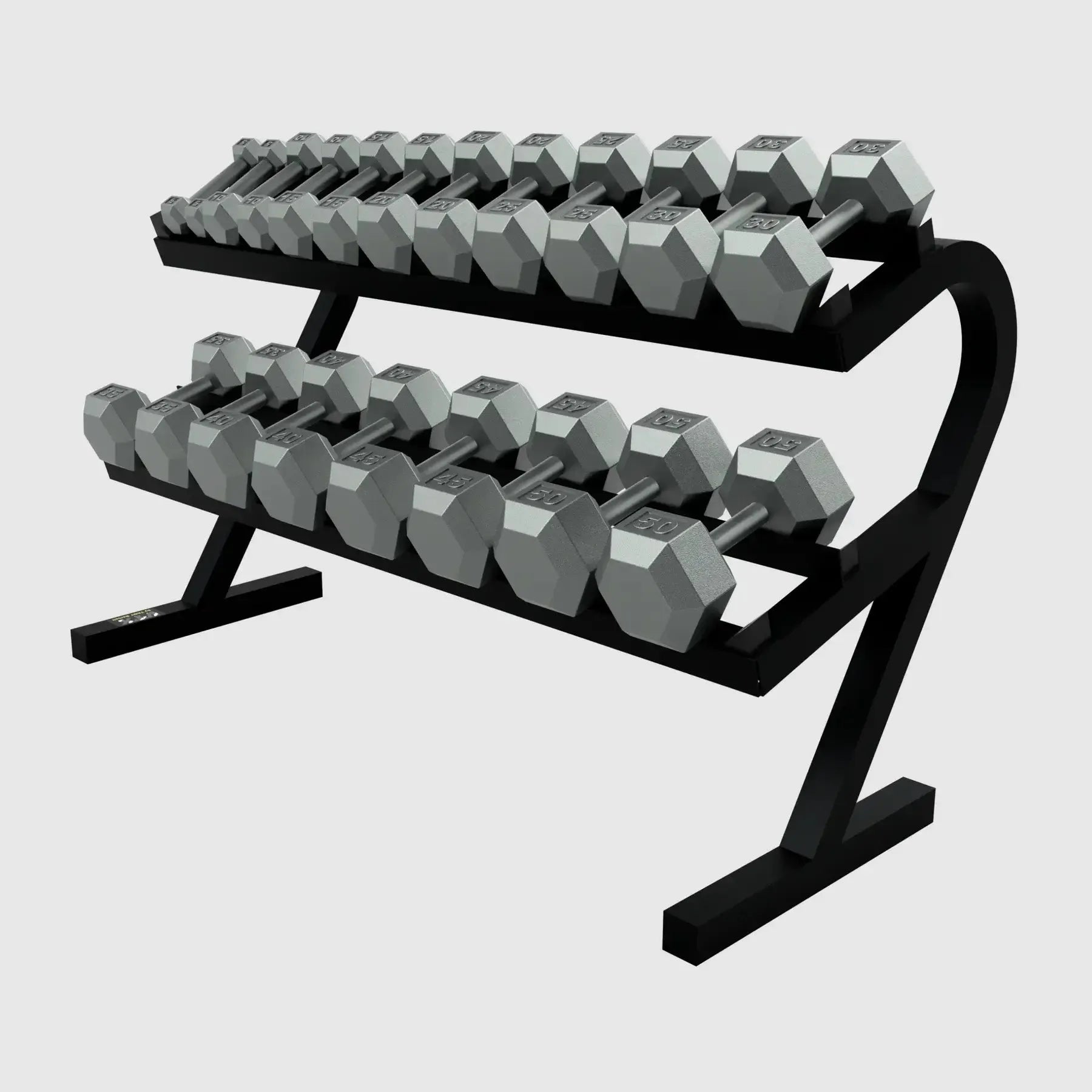 USA Sports VERTPAC-IHD Hex Dumbbell Sets with Storage Racks - VERTPAC-IHD50