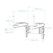 BenchK Dip Bar DB1B - Diagram with measurement