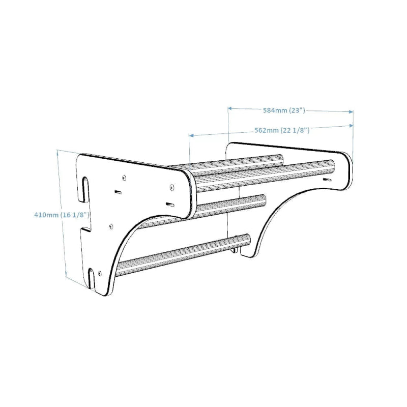 BenchK Pull-Up Bar PB076 - Diagram photo with size and measurement