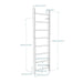 BenchK Series 1 100 Wall Bars - Diagram with measurements and sizes