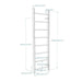 BenchK Series 1 100 Wall Bars - Diagram with measurements and sizes