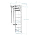 BenchK Series 1 111 + A204 Wooden Wall Bars For Kids Room - Diagram with measurements and sizes