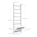 BenchK Series 1 112 Wall Bars with Desk - Diagram with size and measurements