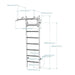 BenchK Series 2 231 Wall Bars - Diagram with size and measurements