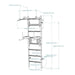 BenchK Series 2 232 Wall Bars - Diagram with sizes and measurements