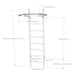 BenchK Series 5 521 Wall Bars - Diagram with size and measurements
