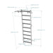 BenchK Stall Bar 721B - Diagram with size and measurements