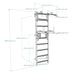 BenchK Stall Bar 732B - Diagram with size and measurements