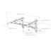 BenchK Steel Pull-Up Bar PB3B - Diagram with size and attachments