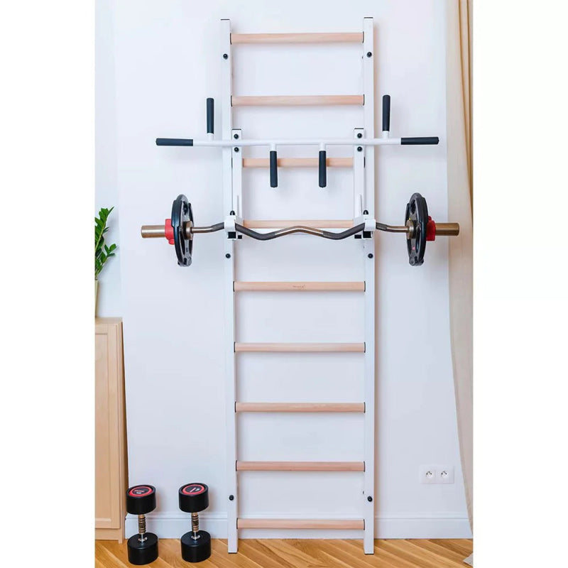 BenchK Wall Bars 731B - in white with all the accessories