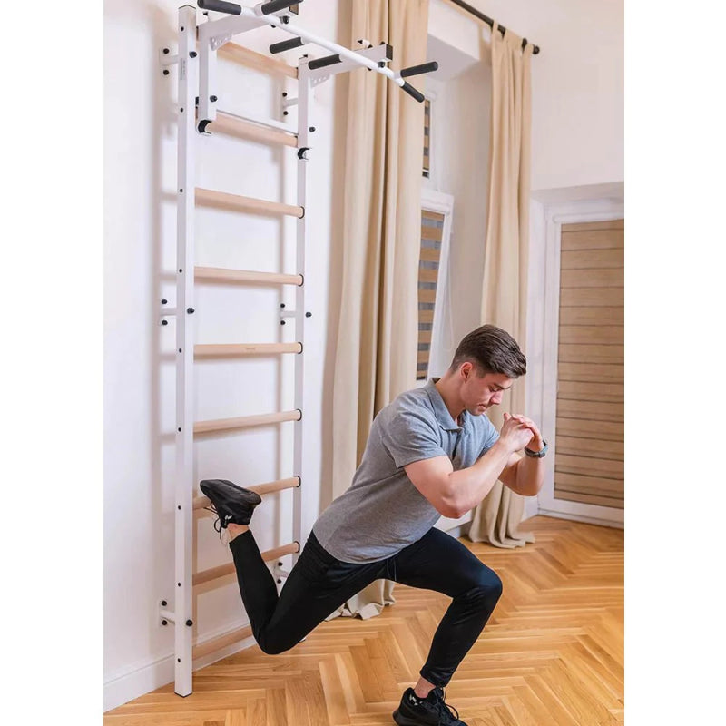 BenchK Wall Bars 731B - a man working out one leg kneeling down