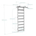 BenchK Wall Bars 731B - diagram with size and measurements