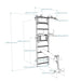 BenchK Wall Bars 733B  diagram with size and measurement