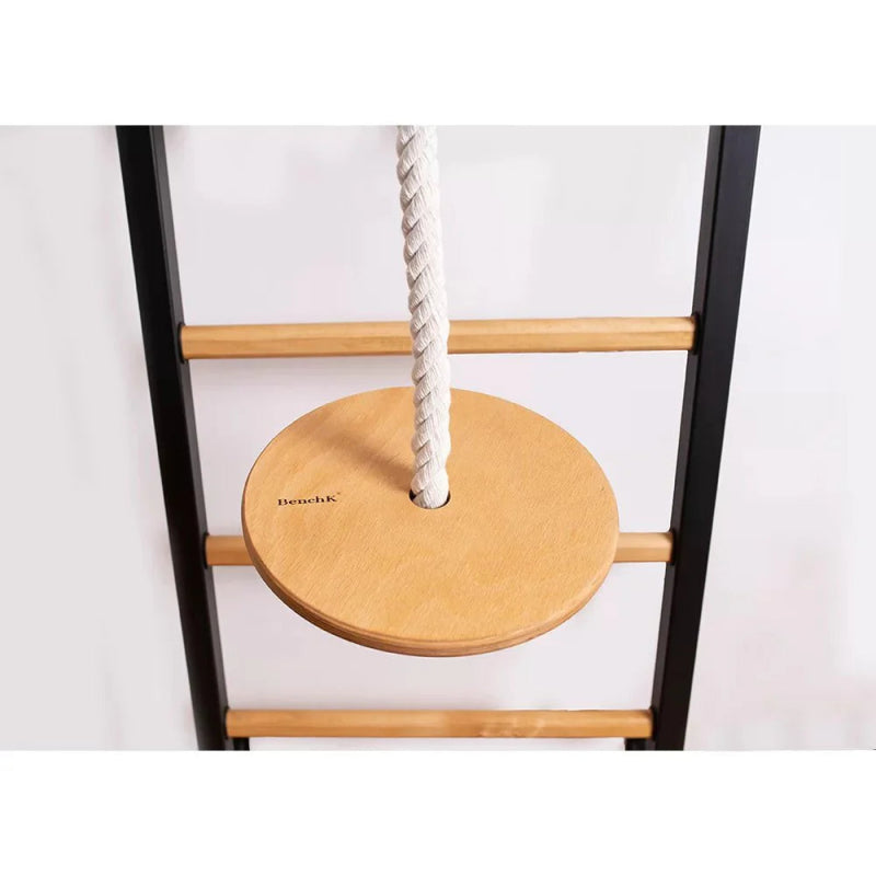 BenchK Wall Bars With Accessories 721B + A076 - round swing with white rope