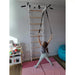 BenchK Wall Bars With Accessories 721B + A076 - a girl holding the rings with black straps