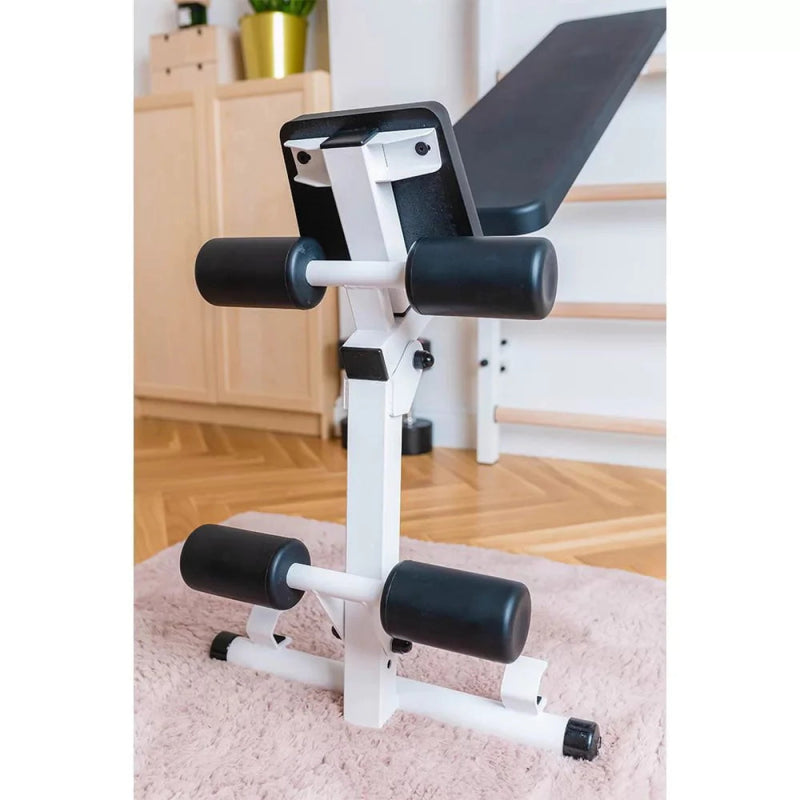 BenchK Workout Bench B1B - two cushioned foot support on bench