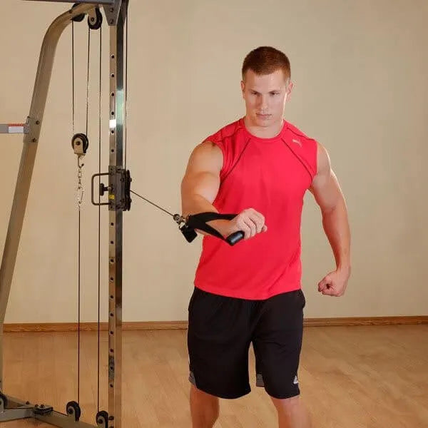 Best Fitness BFFT10R Functional Trainer - man and one arm on pulley