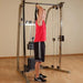 Best Fitness BFFT10R Functional Trainer - man on side view in front of the actual product
