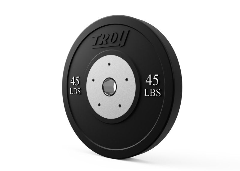 Black Competition Bumper Plate - black circular object with markings