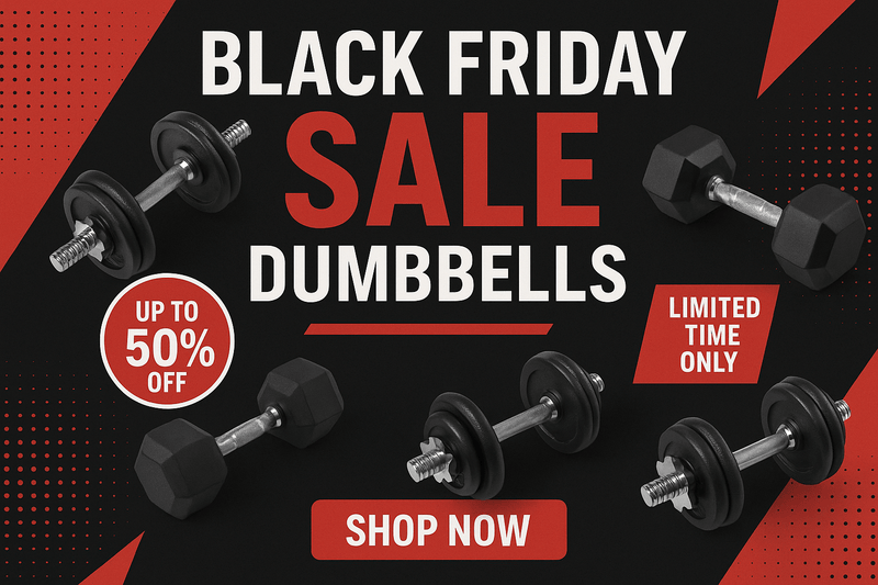 Black Friday Dumbbells - sale infographic