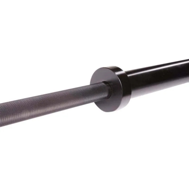 Body-Solid 7' Black 4-Star Olympic Power Bar OB864STAR - Handle of powerbar