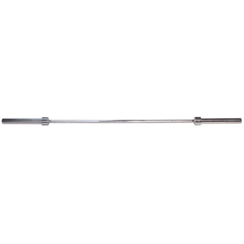 Body-Solid 7' Rebel Zinc Olympic Power Bar OB86LPB - Full lateral view of power bar