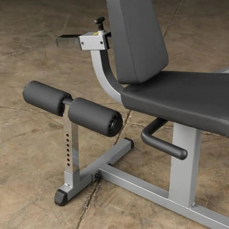 Body-Solid Cam Series Leg Extension and Curl GCEC340 - Close up view of bench and leg extension curl