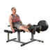Body-Solid Cam Series Leg Extension and Curl GCEC340 - Man lifting weights using his legs