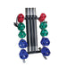 Body-Solid Cardio Weight Rack GCR100 - Colorful weights on rack