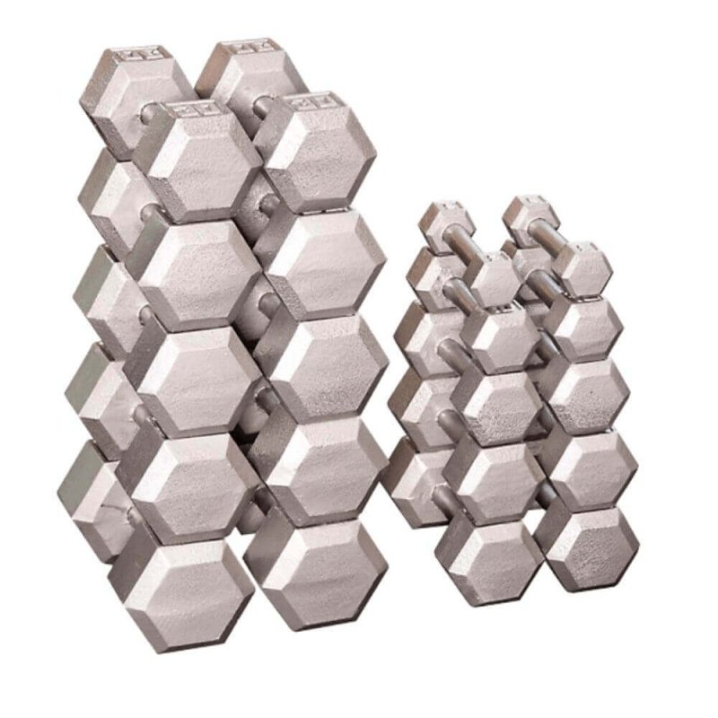 Body-Solid Cast Iron Hex Dumbbell Sets SDS