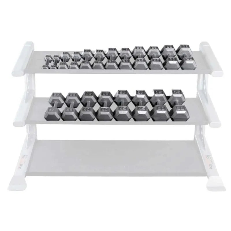 Body-Solid Cast Iron Hex Dumbbell Sets SDS - Set Options: 5 - 50 lbs Set on rack