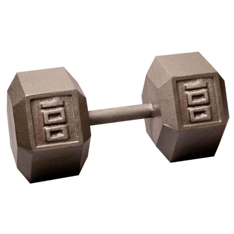 Body-Solid Cast Iron Hex Dumbbells SDX - Size: 100 lb