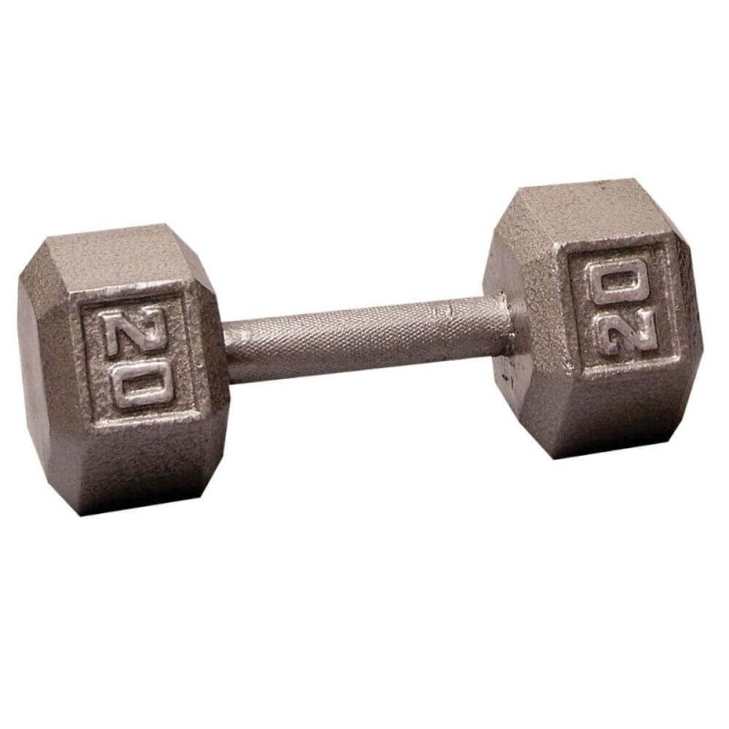 Body-Solid Cast Iron Hex Dumbbells SDX - Size: 20 lb