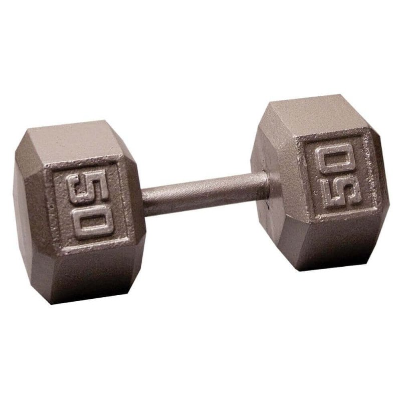 Body-Solid Cast Iron Hex Dumbbells SDX - Size: 50 lb