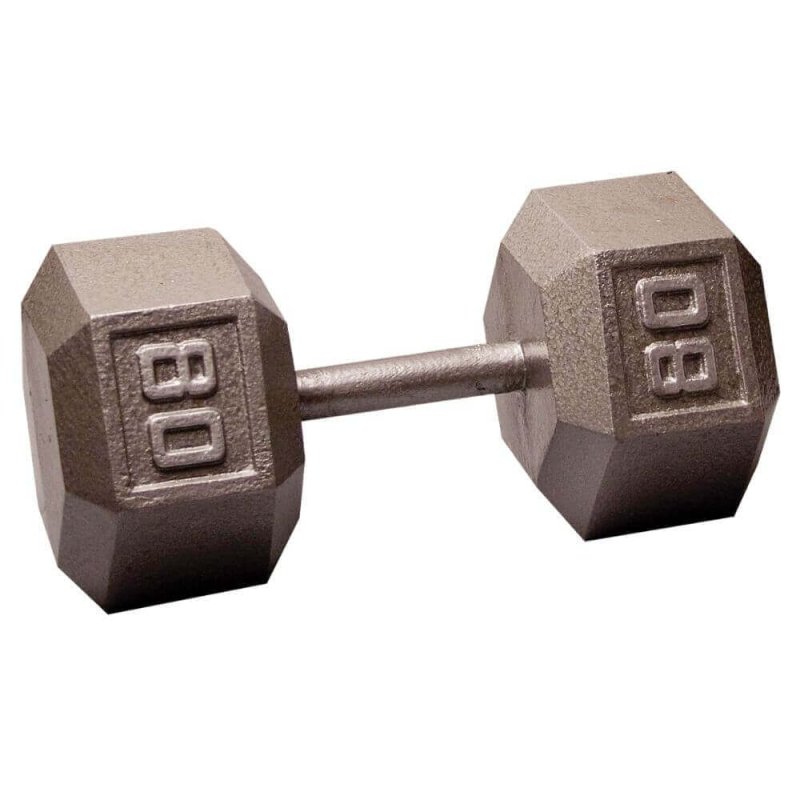 Body-Solid Cast Iron Hex Dumbbells SDX - Size: 80 lb