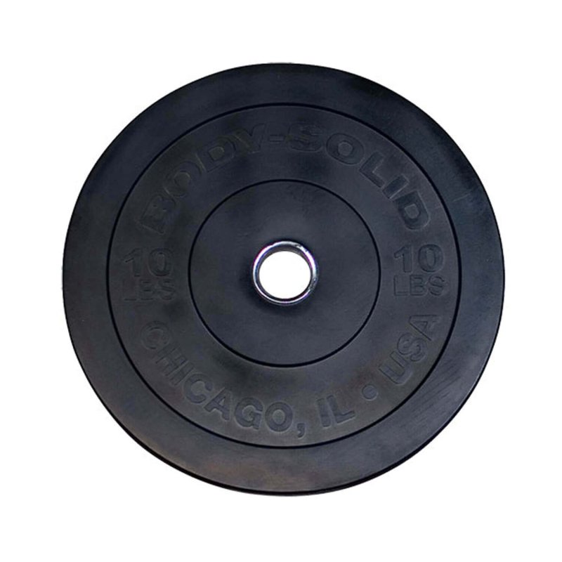 Body-Solid Chicago Extreme Bumper Plates OBPX - photo of weight in a close up 