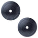 Body-Solid Chicago Extreme Bumper Plates OBPX -  2 weight barbell on up and down corner photo