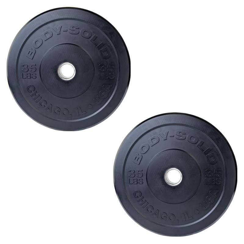 Body-Solid Chicago Extreme Bumper Plates OBPX 35lbs weight on opposite corner