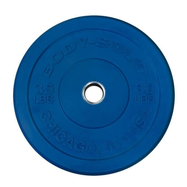 Body-Solid Chicago Extreme Colored Bumper Plates OBPXC -  blue plate 35lbs