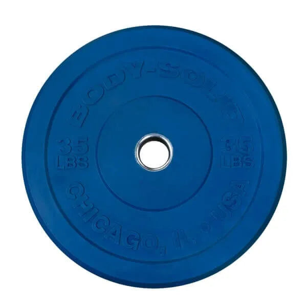 Body-Solid Chicago Extreme Colored Bumper Plates OBPXC -  blue plate 35lbs