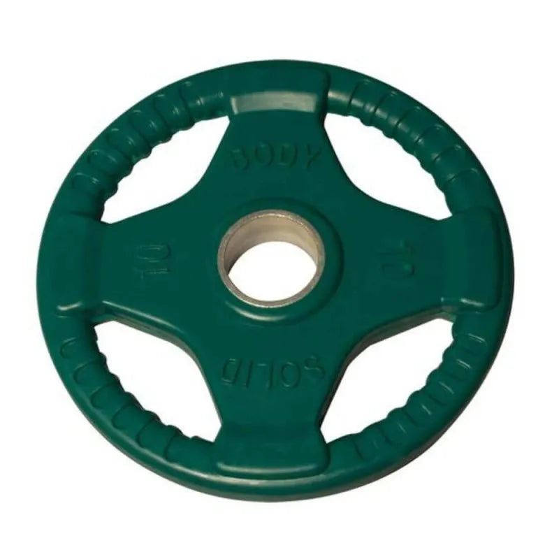 Body-Solid Colored Rubber Grip Plate & Barbell Set ORC - Green Plate 5