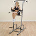 Body-Solid Deluxe Vertical Knee Raise GVKR82 - Woman working out on the actual product