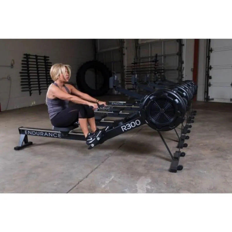 Body-Solid Endurance Indoor Rower R300 - woman on the rower