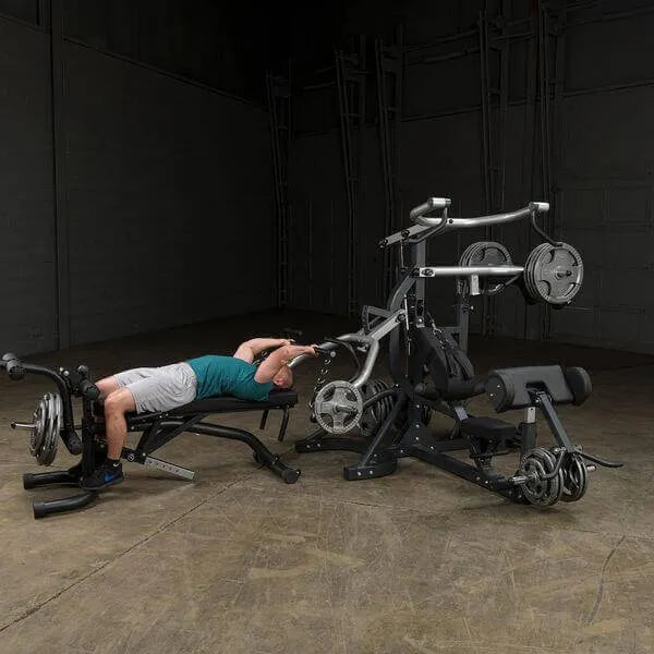 Body-Solid Free Weight Leverage Gym SBL460P4 - man using body support to train