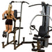 Body-Solid Fusion Weight-Assisted Dip & Pull-Up Station FCDWA - woman on training product in black color