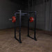 Body-Solid GPR400 Power Rack - Rack with barbell and plates in RED