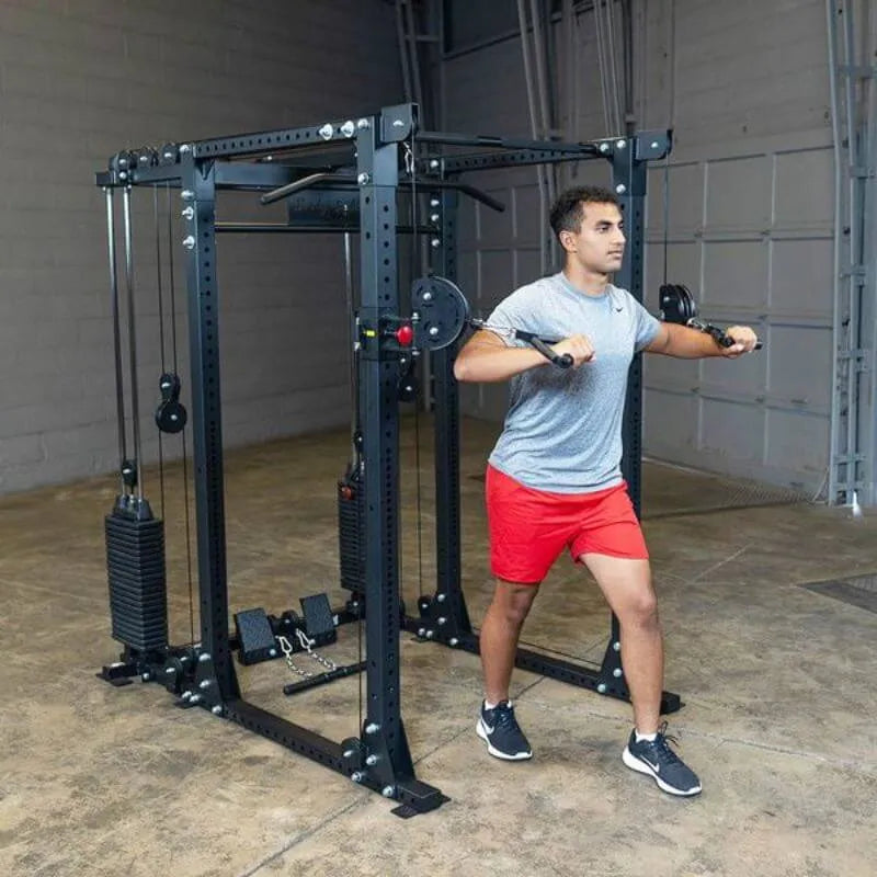 Body-Solid GPRFT Functional Trainer Attachment - Man on training using Crossover exercise 