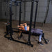 Body-Solid Lat Pull Attachment GLA400 - woman laying down holding lat bar